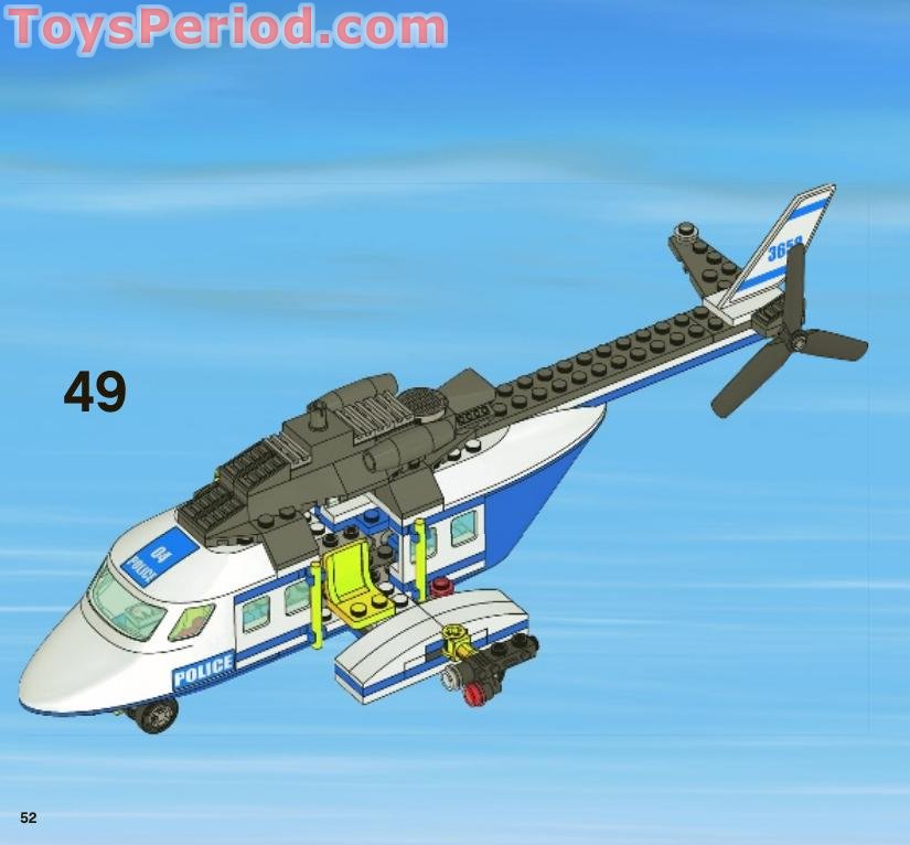 LEGO 3658 Police Helicopter Instructions and Parts List