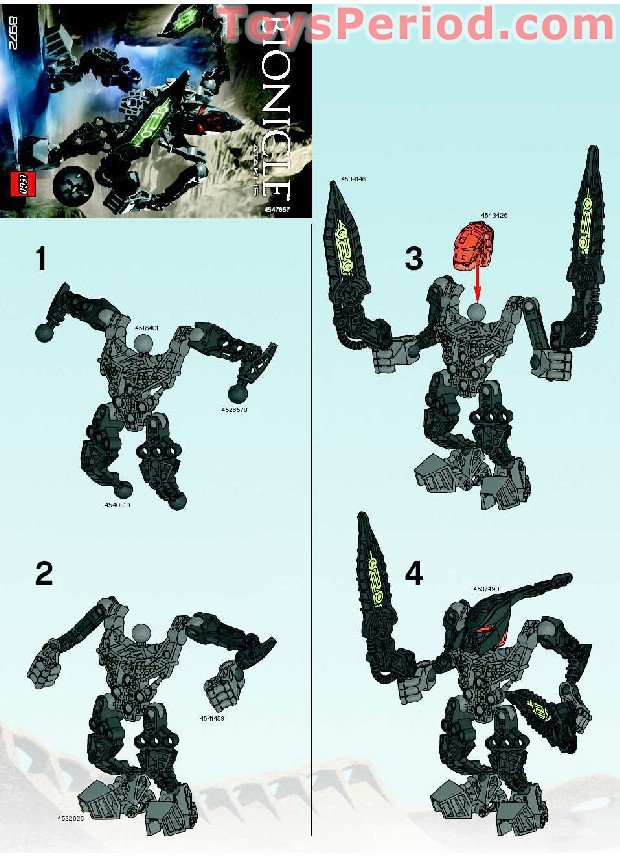LEGO 8972 Atakus Instructions and Parts List