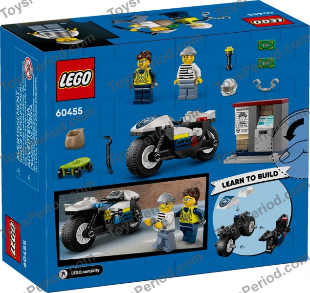 LEGO 60455 Police Motorcycle Set Parts List