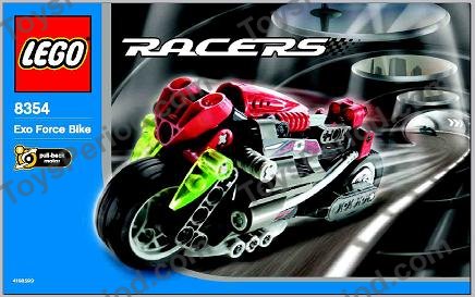 LEGO 8354 Exo Force Bike Instructions and Parts List