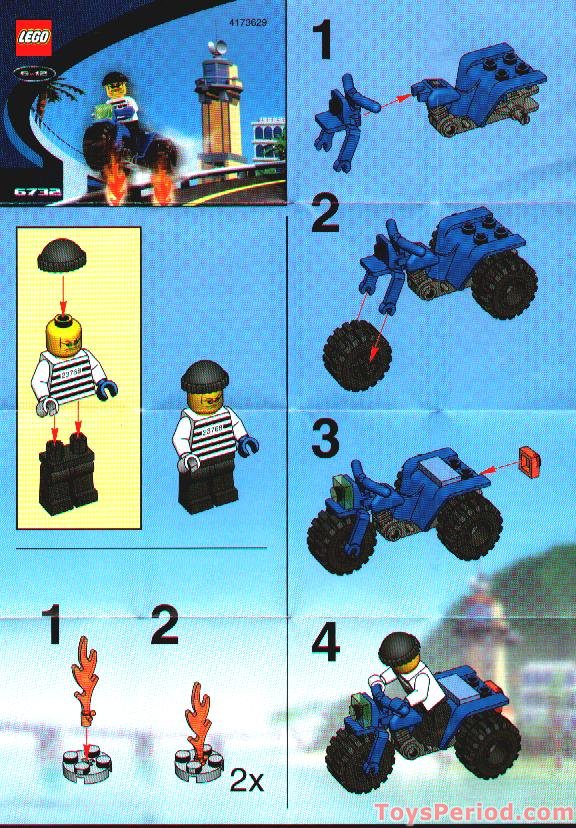 りーちょ　 LEGO 6732 Brickster's Trike Instructions and Parts List