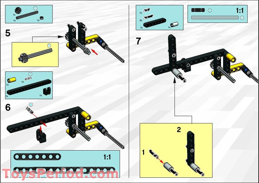 LEGO 8455 Back-hoe Loader (Backhoe) Set Parts Inventory and ...