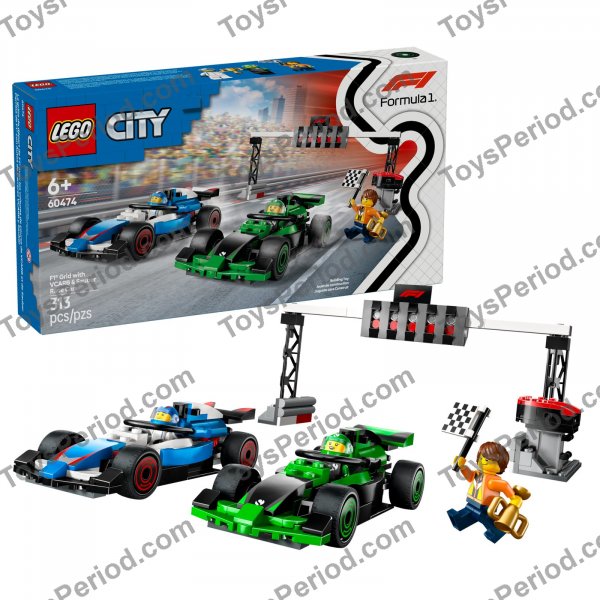 LEGO 60474 F1 Grid with VCARB & Sauber Race Cars Set Parts List