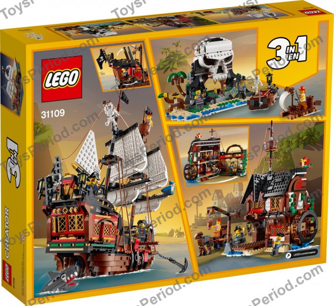 LEGO 31109 Pirate Ship Set Parts List