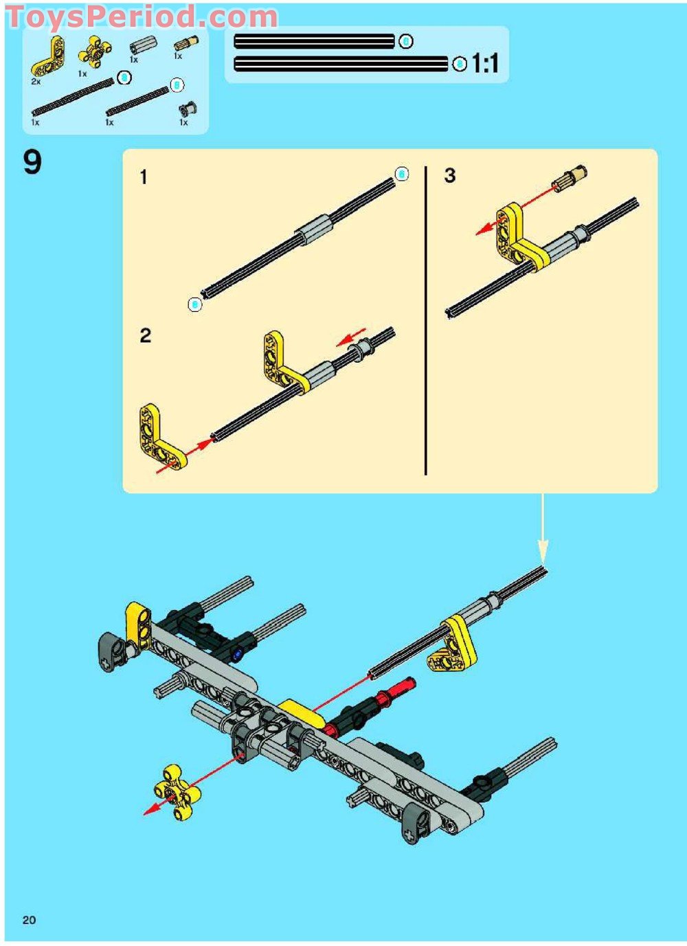 Lego 8295 Telescopic Handler Instructions And Parts List