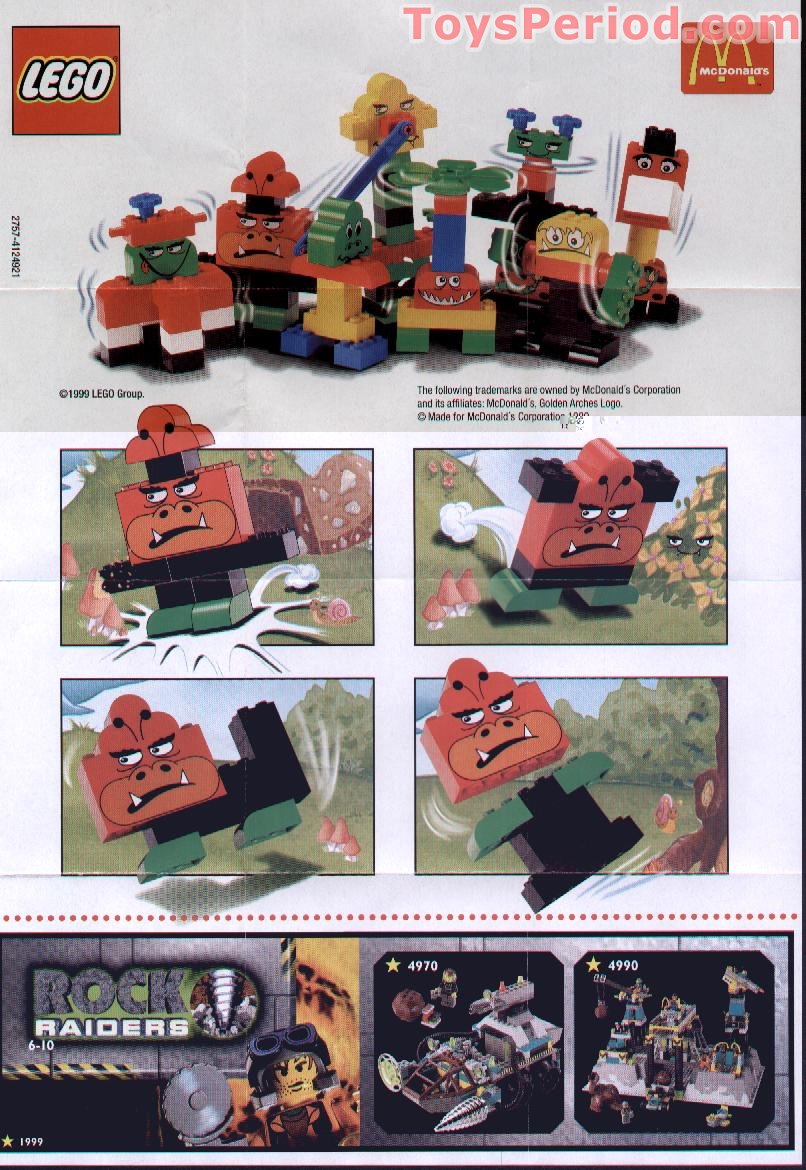 LEGO 2757 McDonald's Promotional Set, Bad Monkey Instructions and
