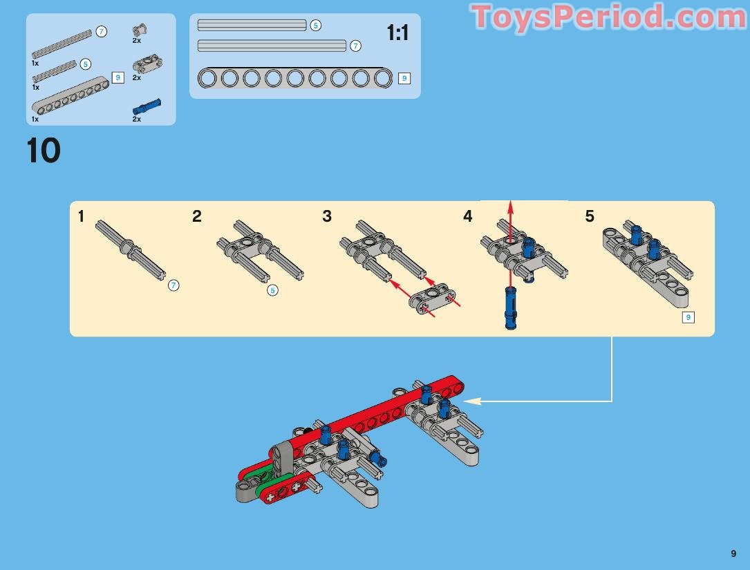 LEGO 42008 Service Truck Instructions and Parts List