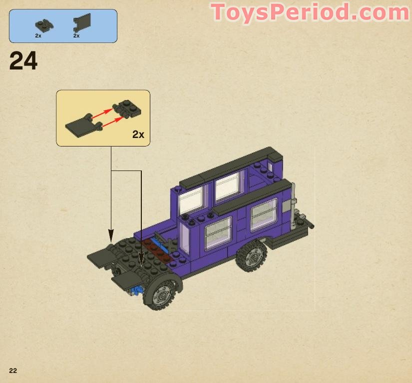 LEGO 4866 The Knight Bus Instructions and Parts List