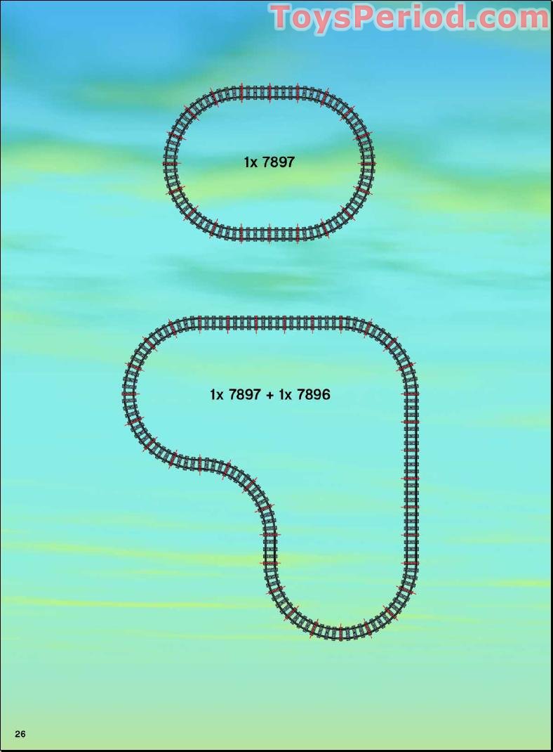 LEGO 7897 Passenger Train Instructions and Parts List