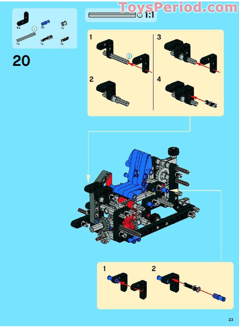 LEGO 8063 Tractor with Trailer Instructions and Parts List