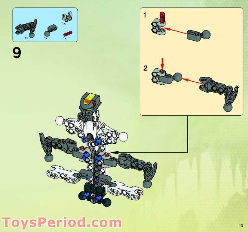 LEGO 8699 Takanuva Instructions and Parts List