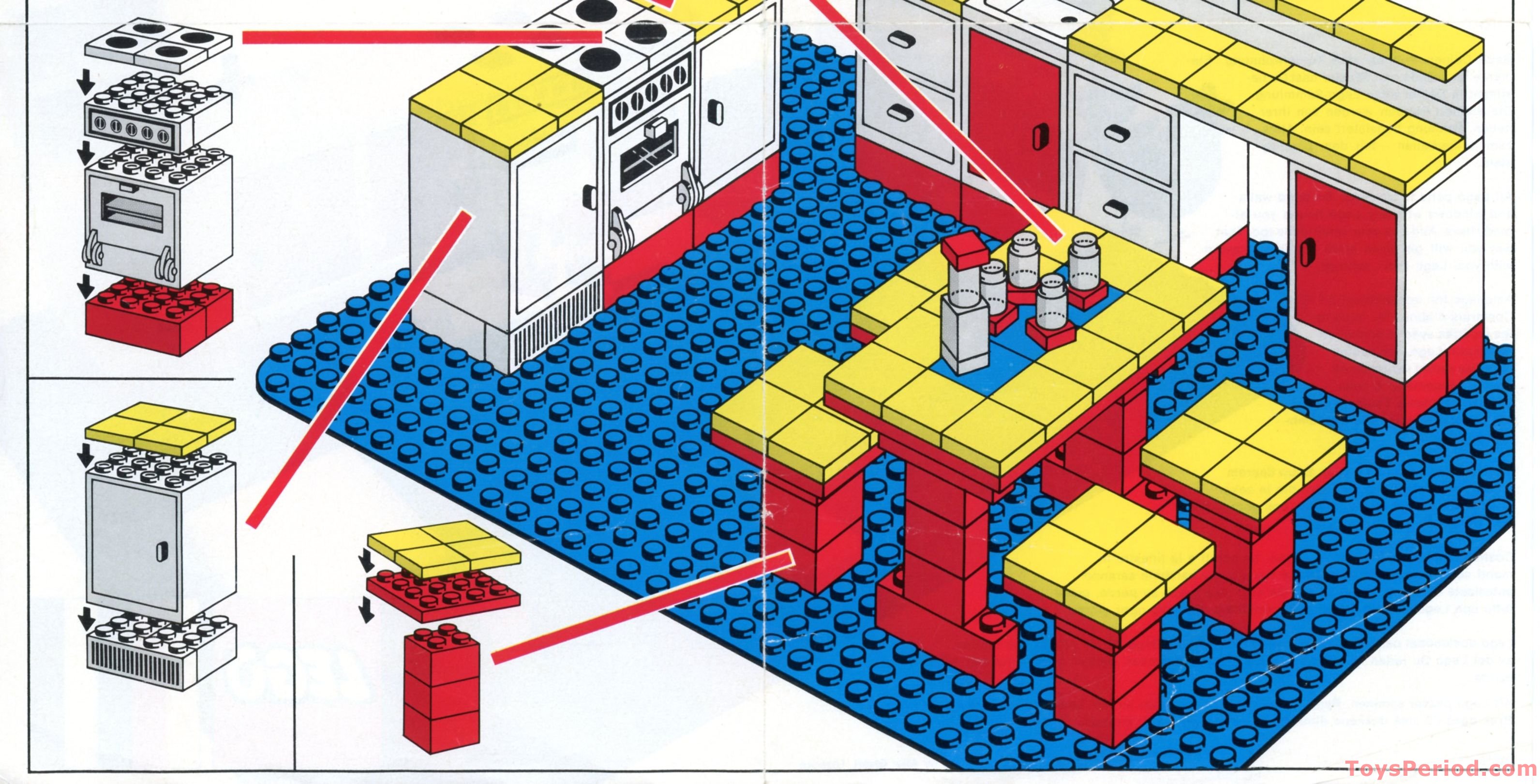 LEGO 261-4 Complete Kitchen Set Instructions and Parts List