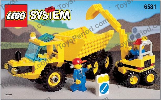 LEGO 6581 Dig 'n' Dump Instructions and Parts List