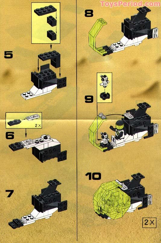 LEGO 6981 Aerial Intruder Instructions and Parts List