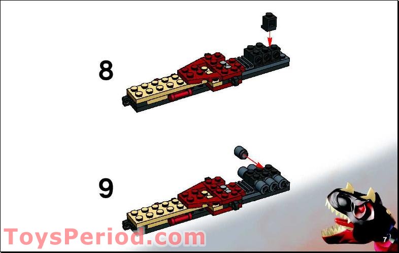 LEGO 7474 Urban Avenger vs. Raptor Set Parts Inventory and