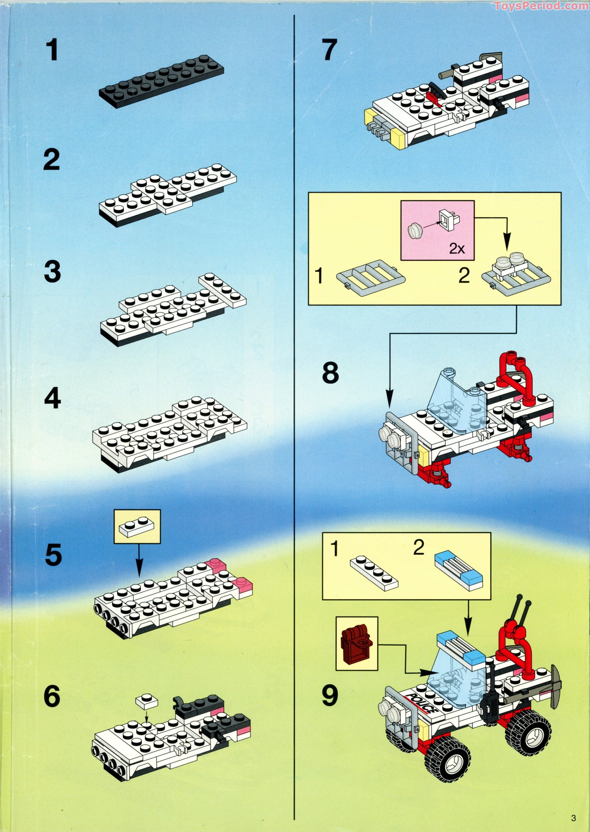LEGO 6398 Central Precinct HQ Instructions and Parts List