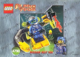 LEGO ALPHA TEAM CHARGE MISSION DEEP SEA MINI FIGURE VINTAGE
