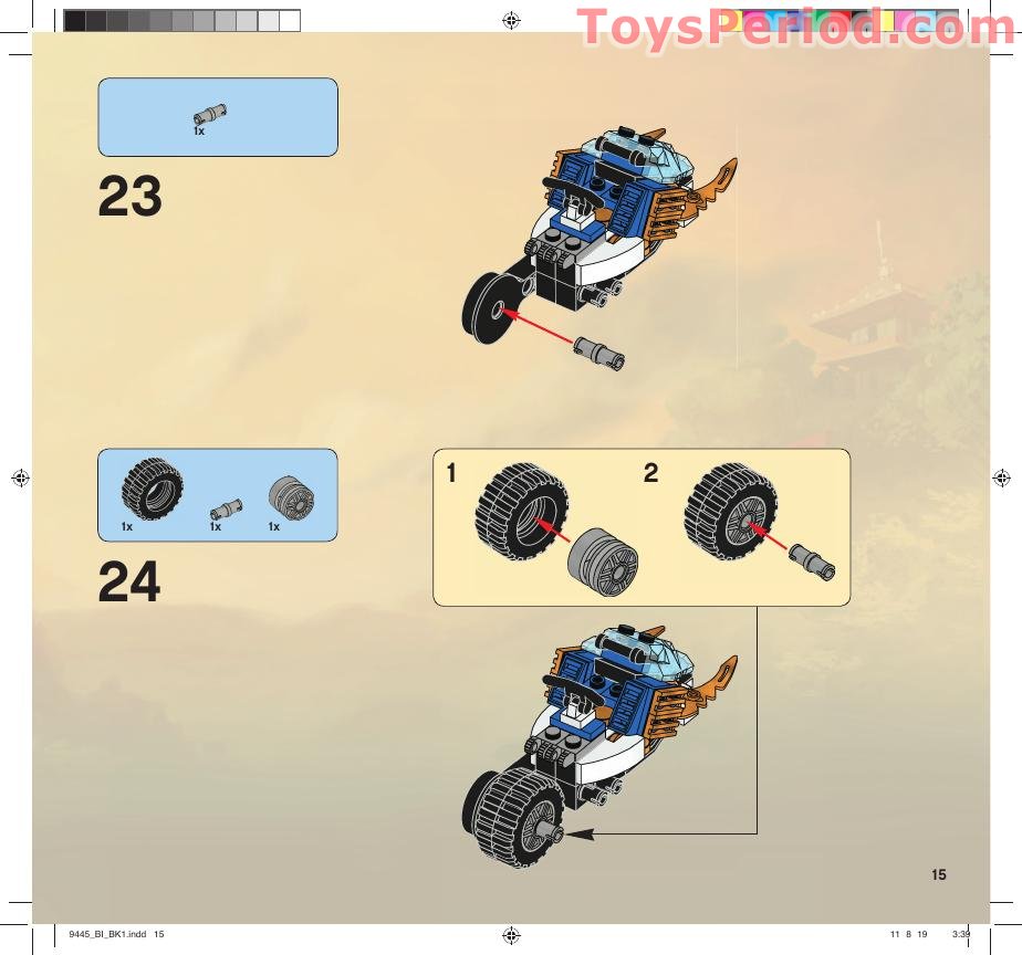 LEGO 9445 Fangpyre Truck Ambush Instructions and Parts List