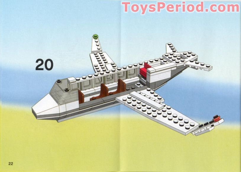 LEGO 4032-2 Passenger Plane - Sas Version Instructions and Parts List