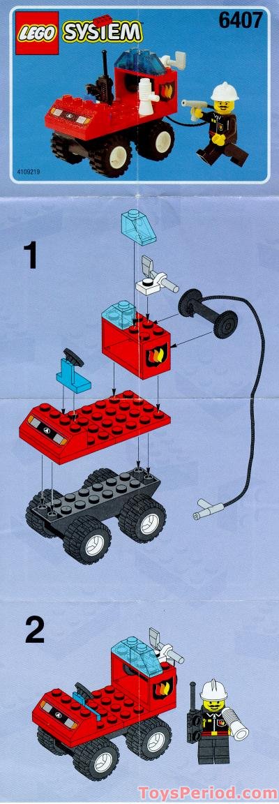 LEGO 6407 Fire Chief Set Parts Inventory and Instructions - LEGO