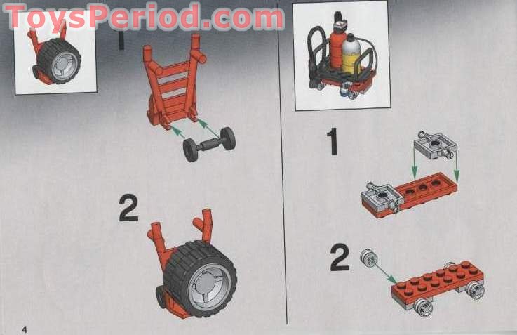 LEGO 8673 Ferrari F1 Fuel Stop Instructions and Parts List